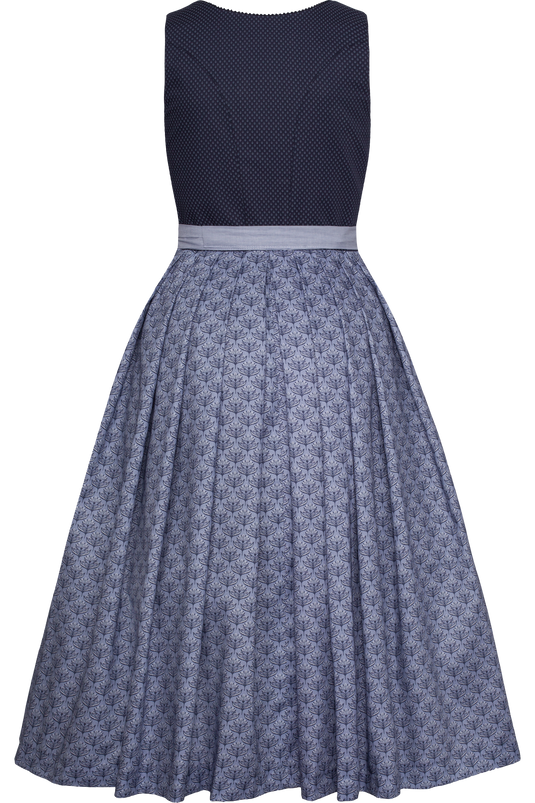Damen Dirndl lang Hammerschmid KOFLERSEE 262-2068/80 in 40-DUNKELBLAU - Rückansicht