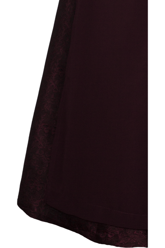 Damen Dirndl lang Trachten Deiser DK262-1005 BABSI/95 in 1302-BORDEAUX - Vorderansicht Detail unten