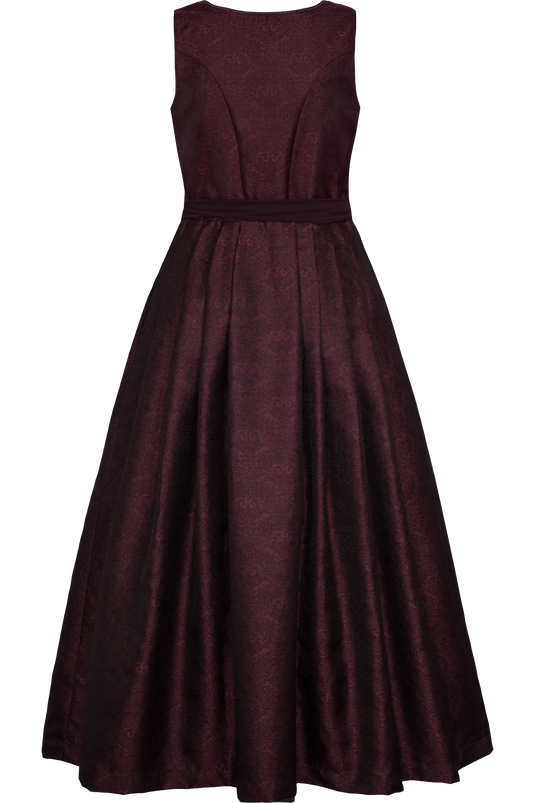 Damen Dirndl lang Trachten Deiser DK262-1005 BABSI/95 in 1302-BORDEAUX - Rückansicht
