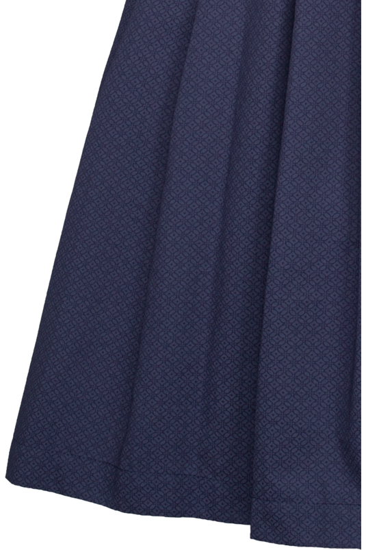 Damen Midi Dirndl Veloursoberteil Trachten Deiser DK262 2024 ELISA/70 in 1595-TAUBENBLAU - Rückansicht Detail unten