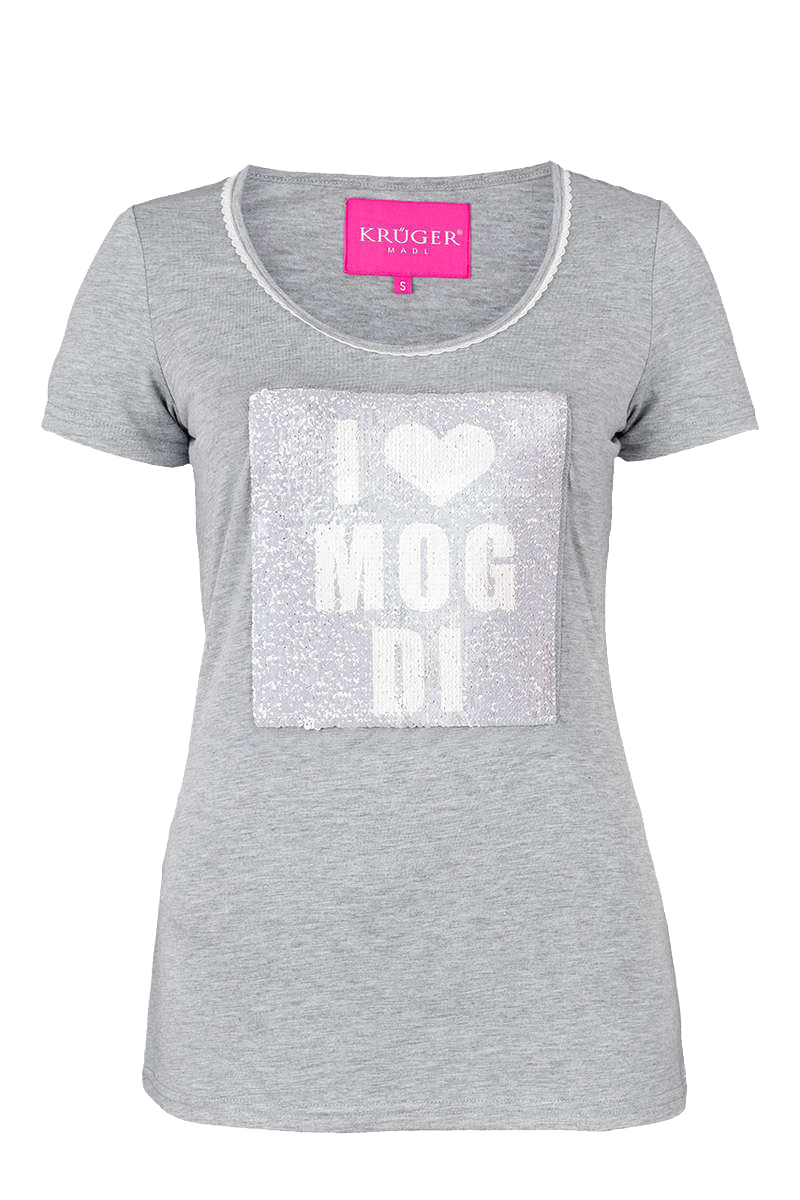 Pailletten Deutschland Wende Pailletten Shirt Frauen Red Bridge