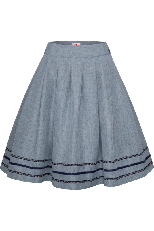 Damen Trachtenrock Spieth & Wensky KÄFER/60 in BLAU - Vorderansicht