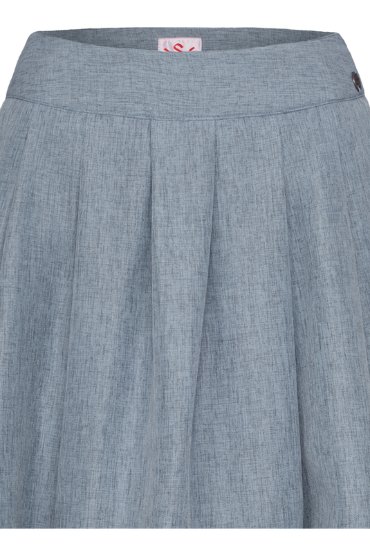 Damen Trachtenrock Spieth & Wensky KÄFER/60 in BLAU - Vorderansicht Detail oben