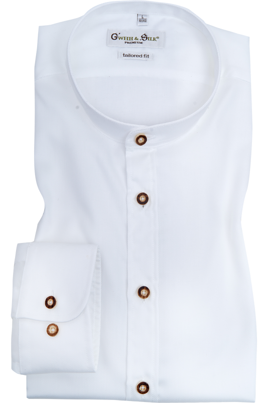 Herren Trachtenhemd Gweih & Silk Altmühlsee 01/202 in WEIß - Vorderansicht
