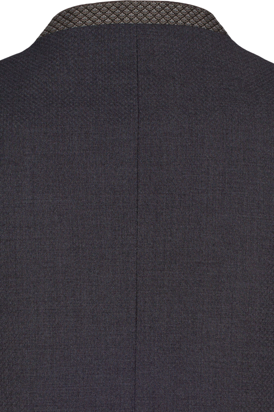 Herren Trachtenweste Jacquardmuster Spieth & Wensky KOSTA in BRAUN - Rückansicht Detail oben
