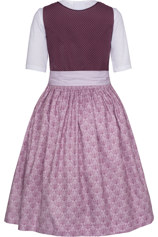 Kinder Dirndl mit Bluse Hammerschmid BERGSEE 262-6001 in 34-BEERE - Rückansicht