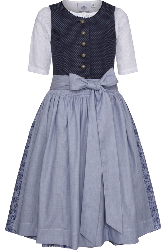 Kinder Dirndl mit Bluse Hammerschmid BERGSEE 262-6001 in 40-DUNKELBLAU - Vorderansicht