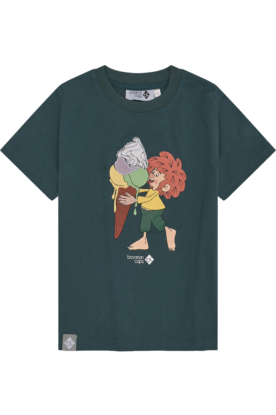 Kinder T Shirt Mit 3D Applikation Pumuckl Und Eiscreme Bavarian Caps kinder-t-shirt-mit-3d-applikation-pumuckl-und-eiscreme-bavarian-caps