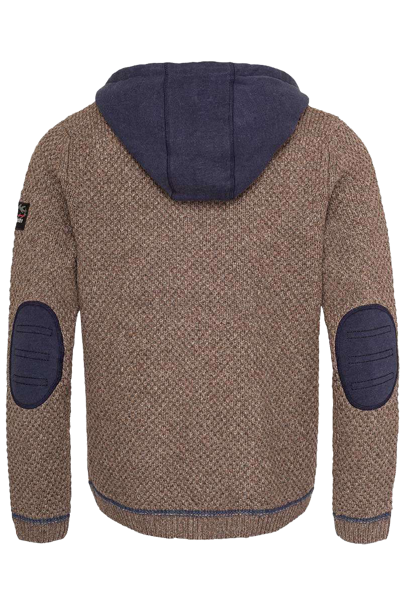 Sportive Herren Trachten Strickjacke mit Kapuze